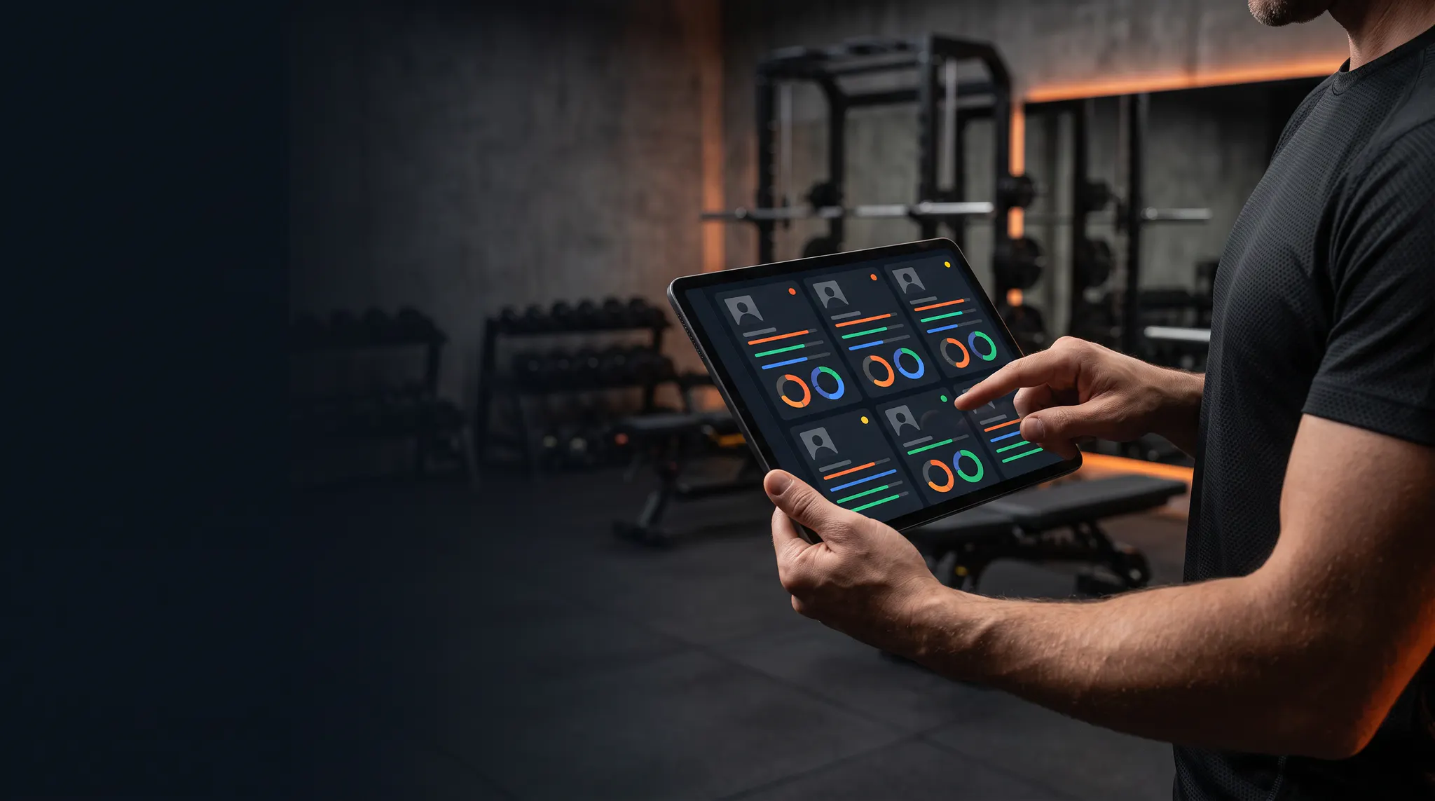 Personal trainer reviewing client nutrition progress
